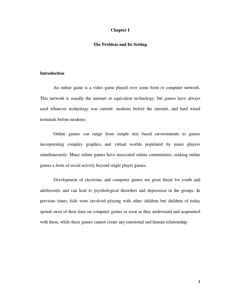 literature review about effects of online games