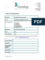 Please Select One Date For Trade Test Preparation