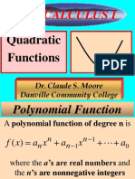 PRECALCULUS I: QUADRATIC FUNCTIONS