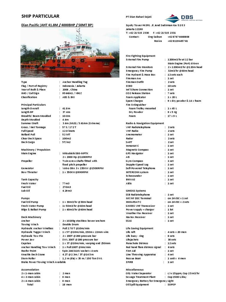 Ship Specs for Maritime Professionals | PDF | Water Transport | Watercraft