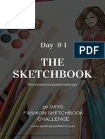 Day 1 30 Days Fashion Sketchbook Challenge PDF