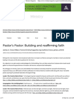 Pastor's Pastor - Building and Reaffirming Faith - Ministry Magazine