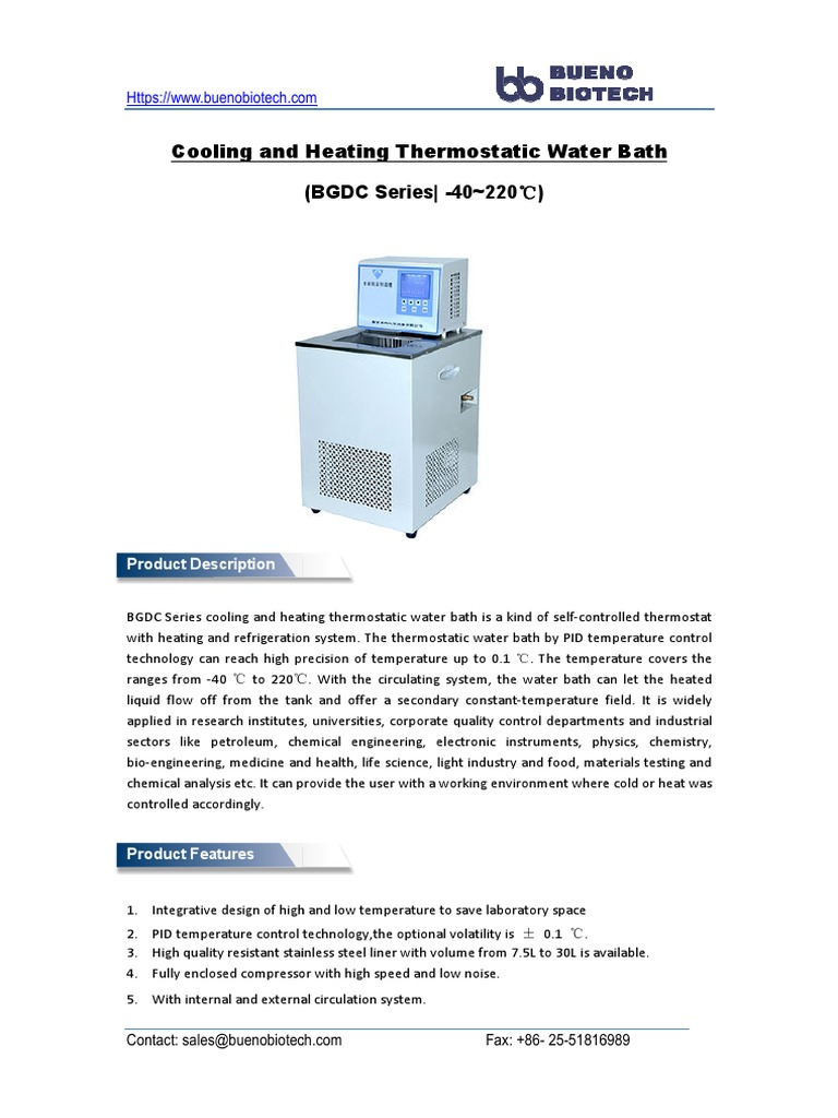 Cooling Thermostatic Product PDF Analytical Chemistry Temperature