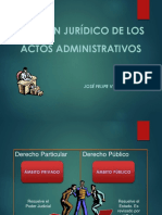 Regimen Jurídico de Los Actos Administrativos: José Felipe Villanueva Butrón
