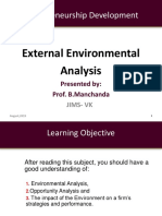 Entrepreneurship Environmental Analysis