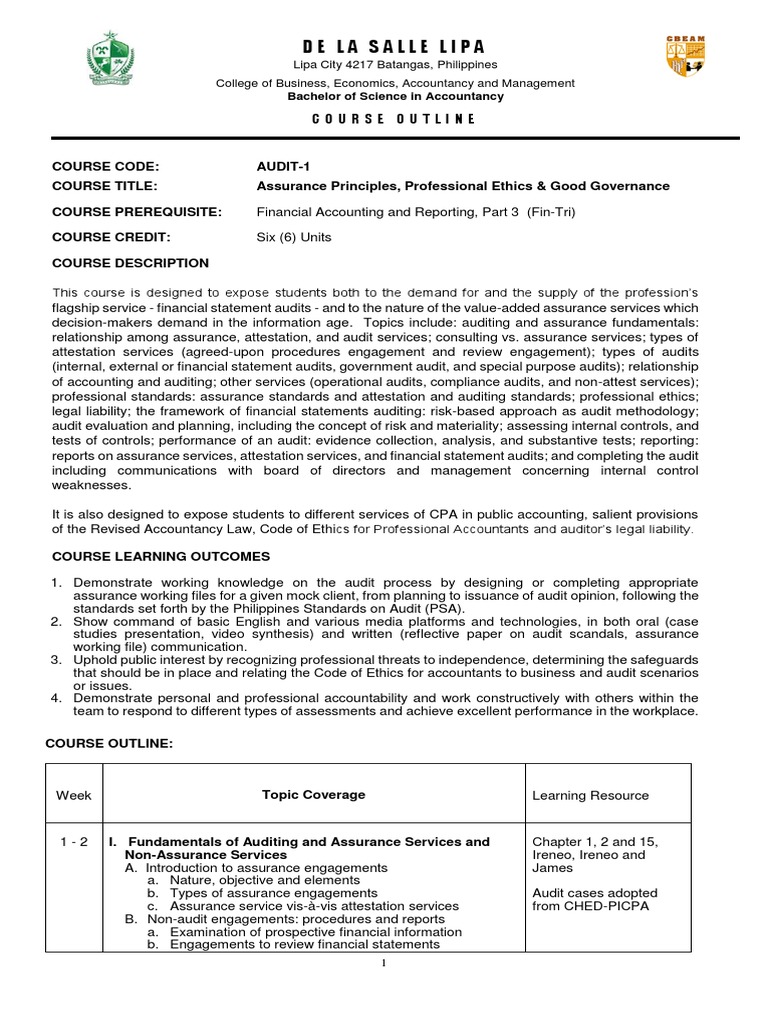 Audit Course Overview and Objectives | PDF | Audit | Financial Audit