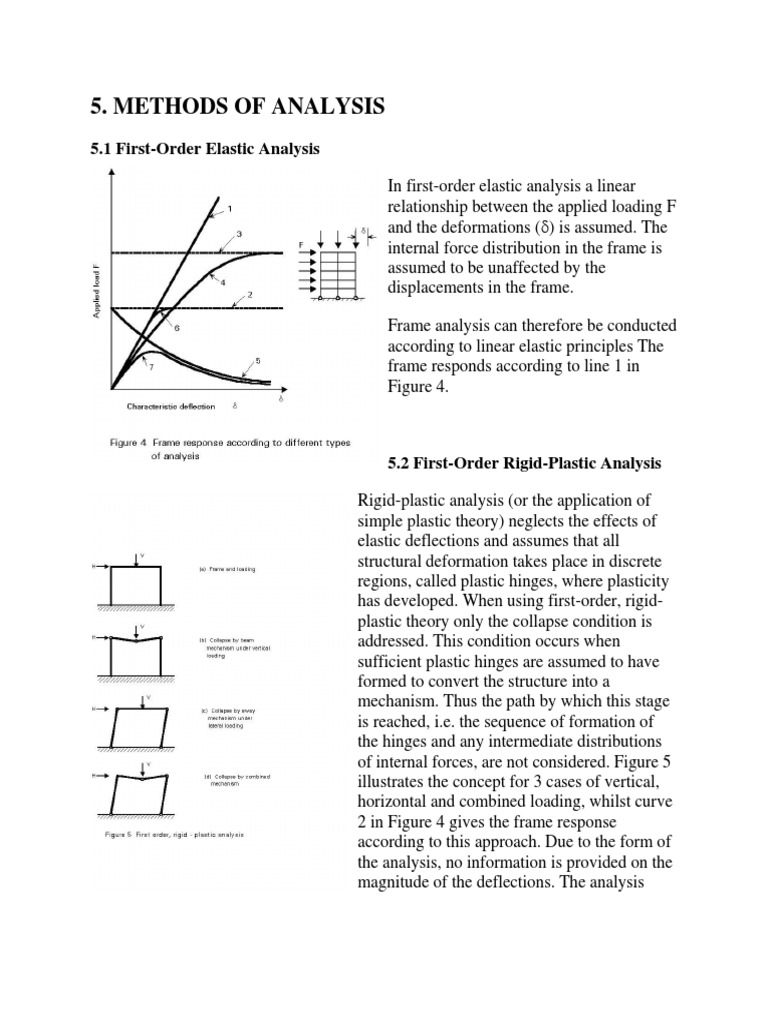 Methods of Analysis: 5.1 First-Order Elastic Analysis | PDF ...