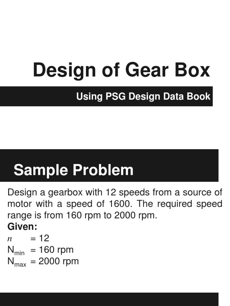 Design of Gear Box PDF Transmission (Mechanics) Mechanical