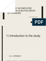 To Study On Employee Attrition in Mutha Group of Foundies: By: Nupur Sukate Mba-Ii