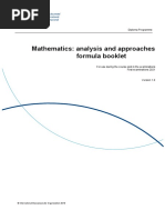 SL Analysis Formula Booklet PDF