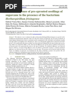 Growth Response of Pre-Sprouted Seedlings of Sugarcane in The Presence of The Bacterium Herbarspirillum Frisingense