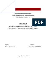 MR - Analiza Reforme Sistema Zdravstvenog Osiguranja I Zdravstvene Zaštite U Srbiji