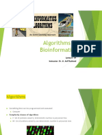 Algorithms in Bioinformatics: Instructor: Dr. M. Asif Rasheed