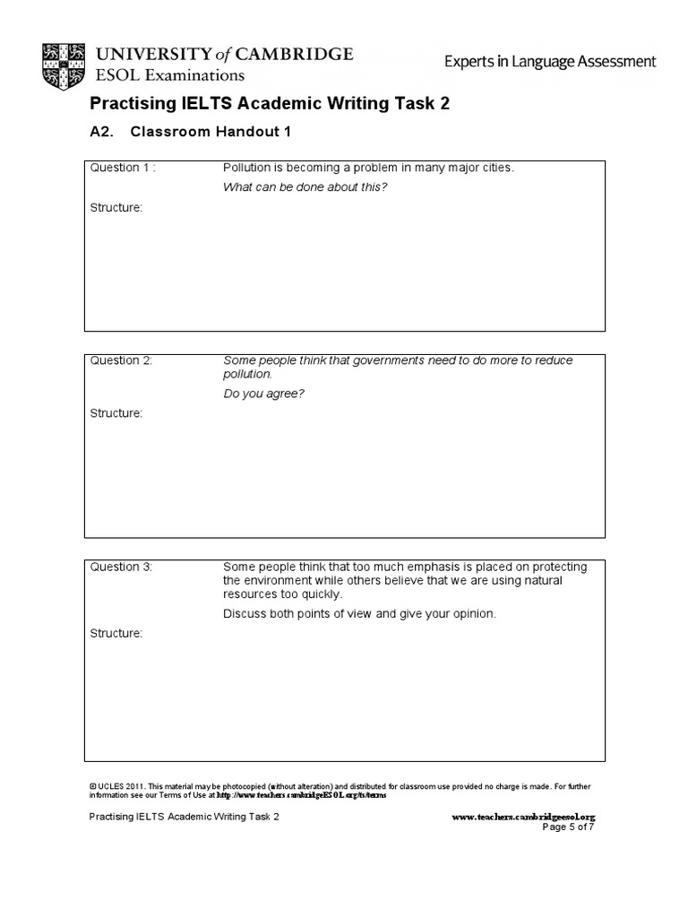 IELTS Practice Writing Task 2 | PDF