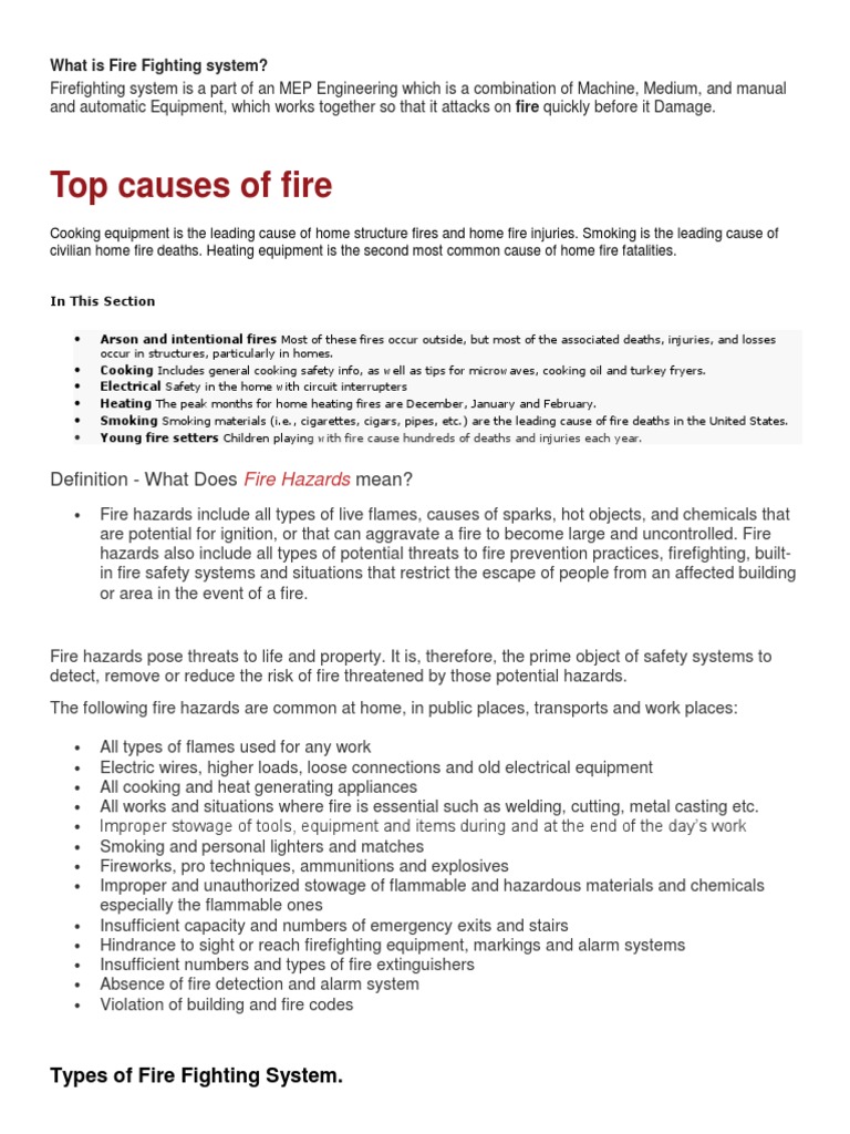 Firefighting Introduction | PDF | Fire Sprinkler System | Pipe (Fluid ...