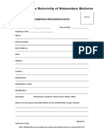 Employee Information Form: Picture