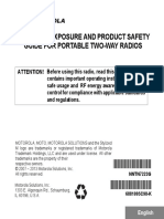Motorola RF Energy Exposure Product Safety Guide Portable Two-Way Radios