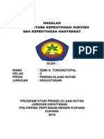 Makalah Dilema Kepentingan Idividu Dan Kepentingan Masyarakat