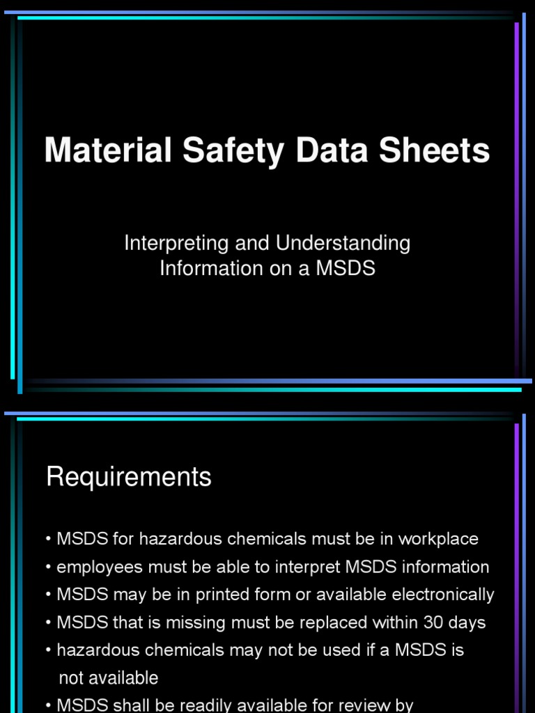 Msds PPT-2 | PDF