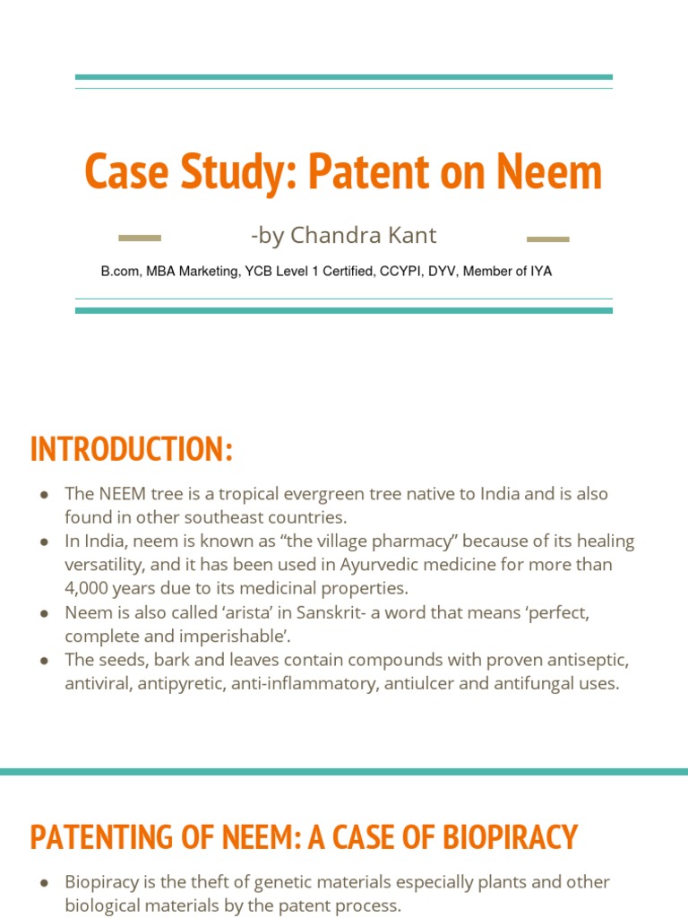 case study on neem