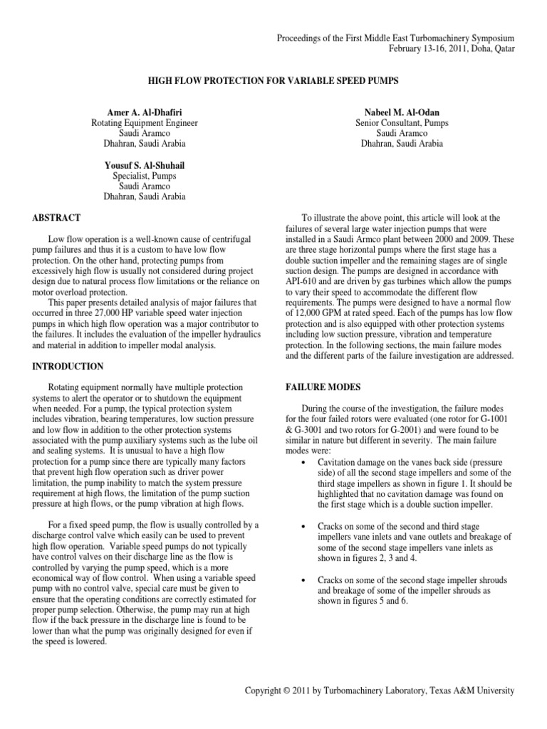 Lecture-03 High Flow Protection For Variable Speed Pumps | PDF | Pump ...