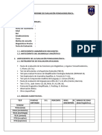 Formato Informe de Evaluación Fonoaudiológica