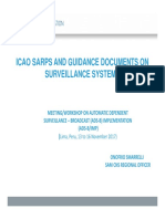 ICAO SARPS and Guidance on Surveillance
