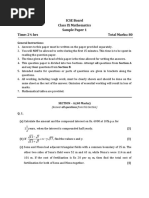 ICSE Board Class IX Mathematics Sample Paper 1: General Instructions