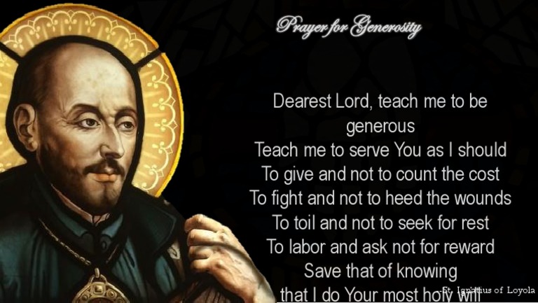 Prayer for Generosity by St. Ignatius | PDF