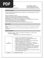 Web Resume- Prashanth M R