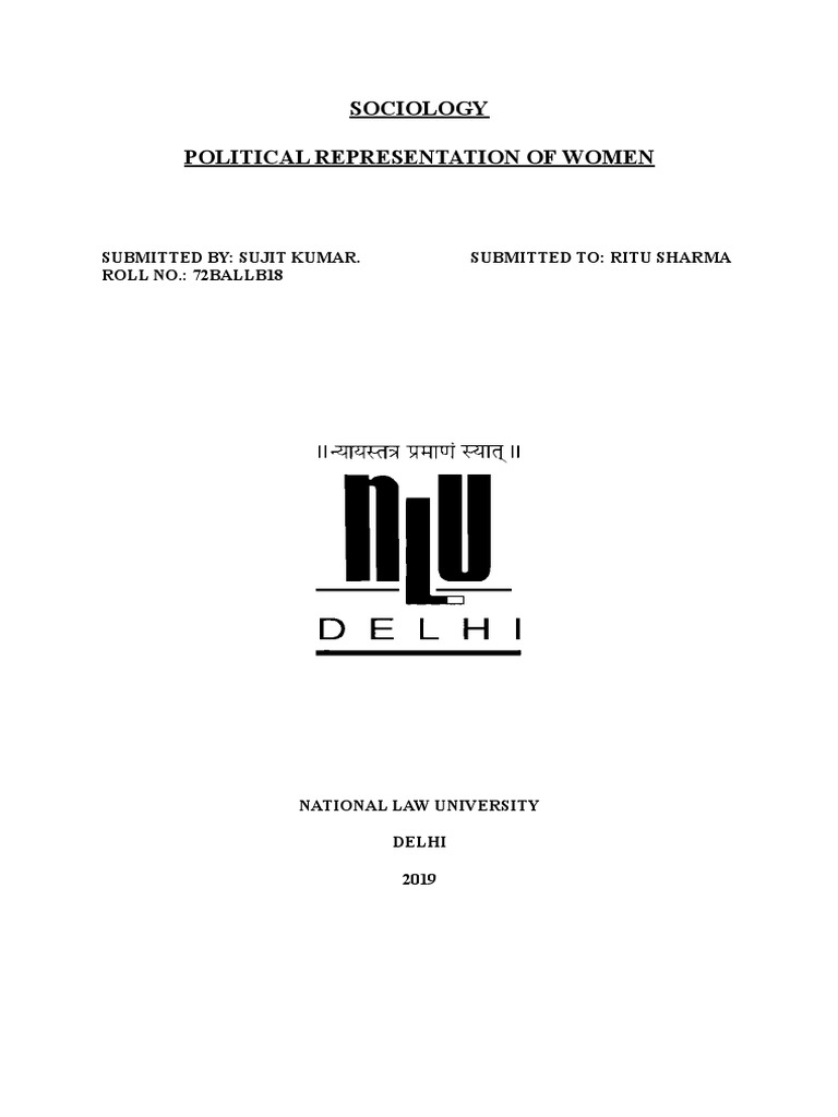 Political Representation Of Women Pdf Empowerment Gender Equality