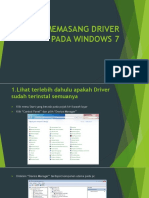 Cara Memasang Driver Pada Windows 7