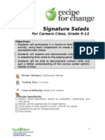 Signature Salads: For Careers Class, Grade 9-12