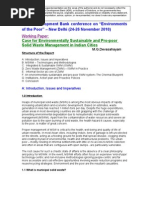 Download Case for Environmentally Sustainable and Pro-Poor Solid Waste Management in Indian Cities - paper by ADB Poverty Reduction SN42964066 doc pdf