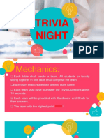 Trivia Night Mechanics and Questions