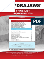 Price List September 2019: Make Sure It'S Secure