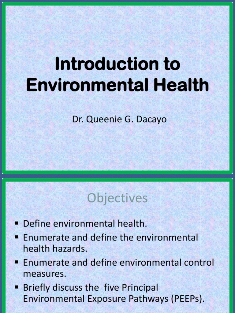 Introduction to Environmental Health | PDF | Air Pollution | Sanitation