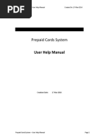 Prepaid Cards System: User Help Manual