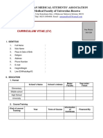 Curriculum Vitae (CV) : Asian Medical Students' Association Medical Faculty of Universitas Bosowa