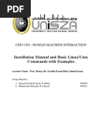 Installation Manual and Basic Linux/Unix Commands With Examples