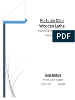 Project Report For Portable Wooden Mini Lathe
