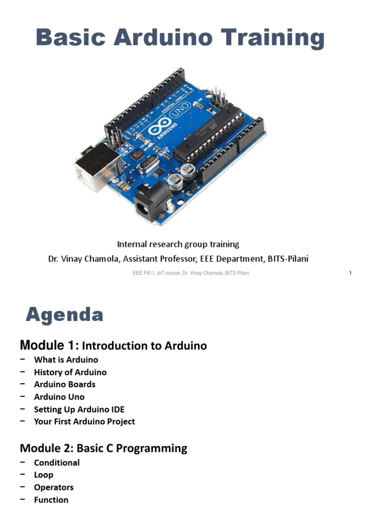 Basic Arduino Training | Arduino | Computer Engineering