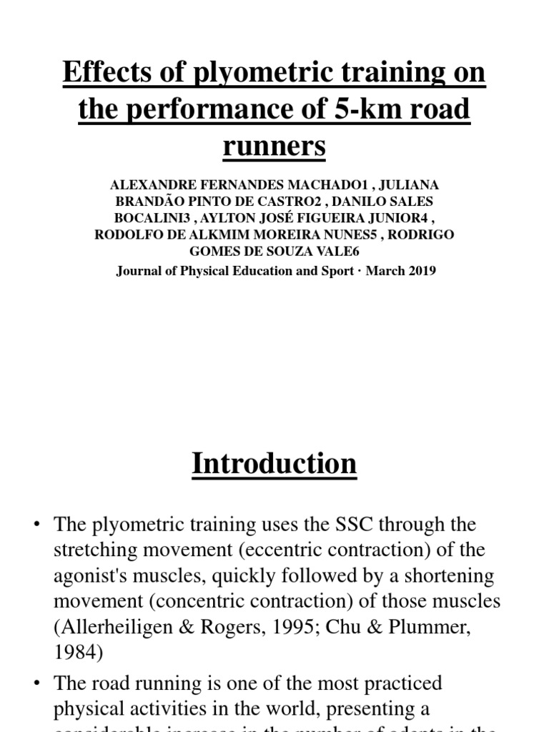 Effects of Plyometric Training On The Performance of Running 2 | PDF ...