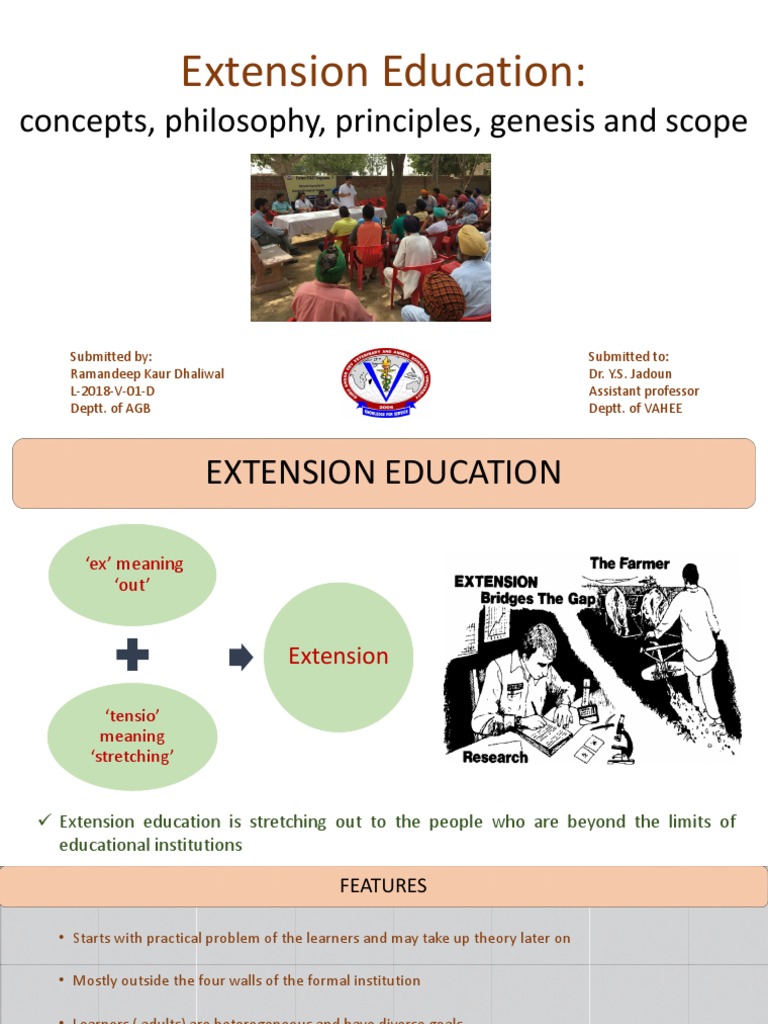 Principles of Extension Education PDF Goal Evaluation