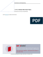 Microstructure Analysis of Arc Welded Mild Steel Plates: IOP Conference Series: Materials Science and Engineering