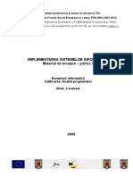 An II - Modulul III - Implementarea Sistemelor Informatice - Partea I