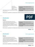 Questionário sobre clima organizacional na Parque EXPO