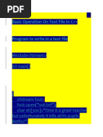 Basic Operation On Text File in C