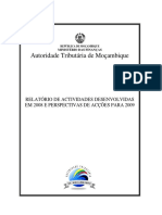 Relatório de Balanço Das Actividades Desenvolvidas Pela AT em 2008 e Perspectivas de Acções para 2009