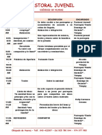 Cronograma Encuentro Juvenil 2019